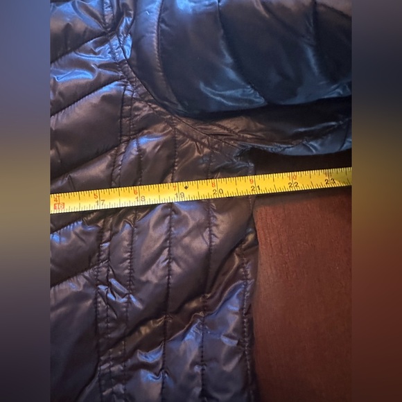 Tek Gear Warm Tek Black Jacket Quilted Puffer Coat Women’s Large Hood Sz L - Picture 8 of 9